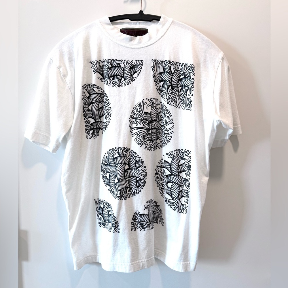Christopher Nemeth Printed White T-shirt Size S